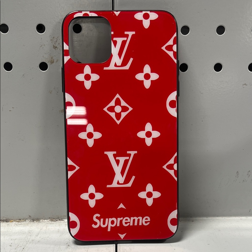 Supreme Red and White Designer Phone Case